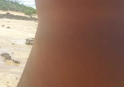 Ladysilva Walking Naked on the Beach and Masturbating His Cock Until He Cums