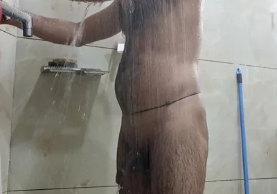 Indian Desi Man Enjoy Shower and Sex