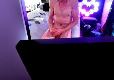 Nice Mood Setting as I Sit Back so You Can See My Balls and Bust at End