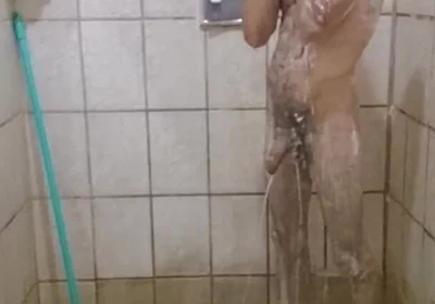 Me Taking a Shower with a Hard-on and Jerking off Until I Cum
