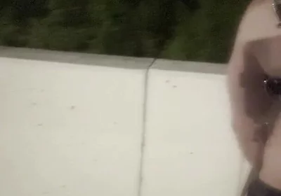 Midnight Bridge Tease: Asian Muscle Hunk's Leather-clad Cock Reveal