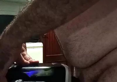 Handsome Mature Chubby with Big Fat Cock Fucking My Sex Machine Until I Cum Inside