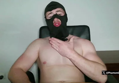 Masked Stepdaddy Phantomgentx Strokes Huge Cock with Wild Dirty Talk - Follow on X Phantomgentx