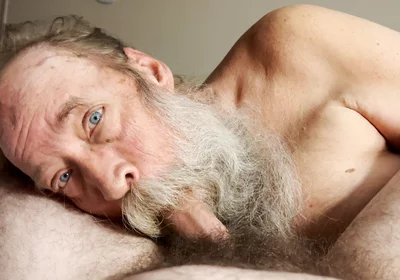 Papa Bear Sucks and Worships Hairy Cub Cock