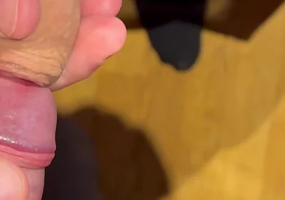 String Two Uncut Juicy Cocks Together and Play with the Foreskin