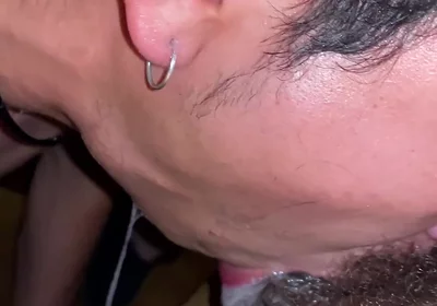 Satisfying Stepdaddy with His Deep Throat