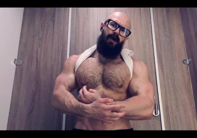 Pec God. Listen to My Hard Breathing and Look at My Bulging Muscles