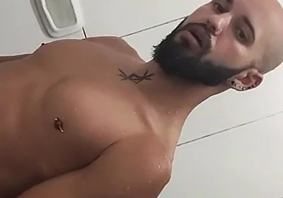 Trucker Jerking off Twink in the Shower