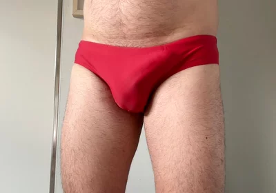 Red Speedo Filled with My Cum