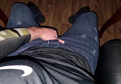 German Voice Growls From Boss Chair - Cock Throbbing, Red Boxer, Cum Explodes
