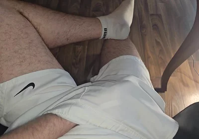 White Outfit Jerk off! Hot Stepdaddy Hardens Thick Cock & Makes It Cum