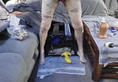 Butt slut ryan743 bounces on big dildo