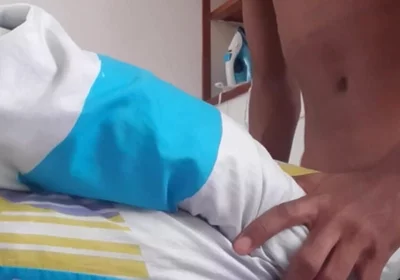 I Get Creative and Masturbate My Cock with Pillows and with My Hands Until I Have a Sweet and Juicy Cumshot