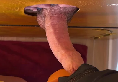 His Cock at the Gloryhole It Was Just Very Horny