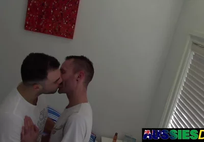 Aussie Bottom Lewis Barebacked by Horny Mason
