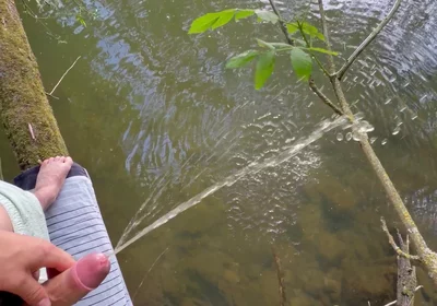 Twink 18 Pissing in Nature