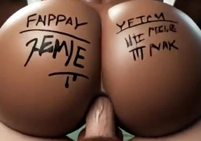 Big Black Ass Intense Anal Massive Cock. Compilation Hentai 3D Animation.