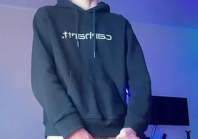 Skinny Boy Holding Back a Huge Cumshot Until It Hurts