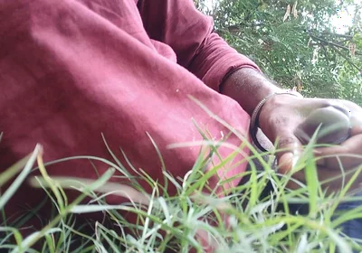 While Roaming in the Field, He Started Hitting the Hilt