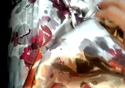 Satin Flower Dress Masturbation