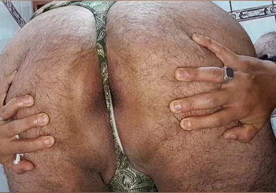 Nice Cum and Anal Penetration Using Green Thin Thong