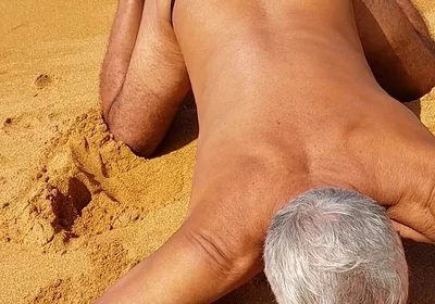 Ladysilva on the Beach in Panties Showing off Her Hot Ass
