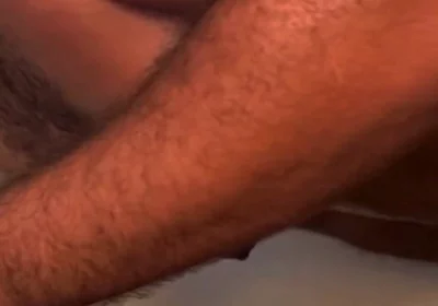 A Big Gay Guy with Huge Nipples and a Black Guy with a Big Cock Share an Intense and Babble-kissed Kiss.