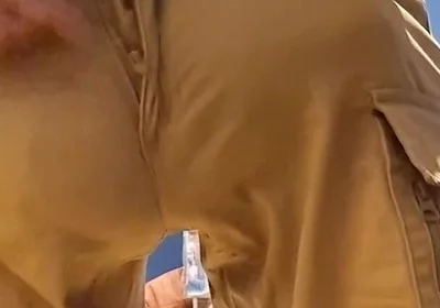 Amazing Bulge in Kaki Shorts