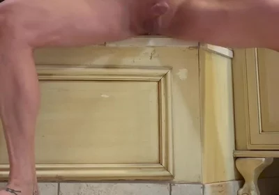 Tatted stepdad Rides Dildo