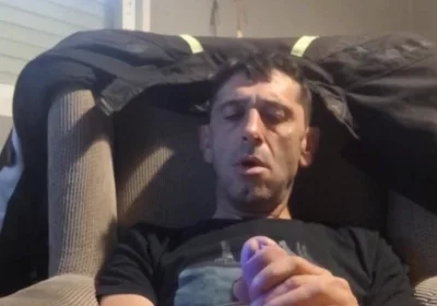 Guy Masturbating on the Sofa