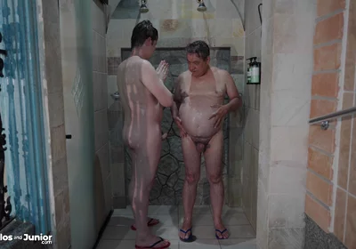 Stepdaddy Taking a Shower with His Boy