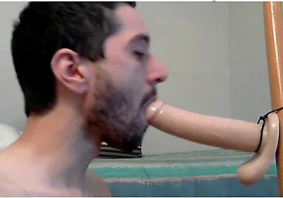 Suck And Fuck Bandit Dildo While In Chastity