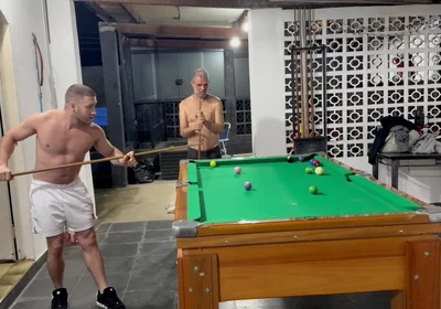 Sr Carmona and Victor Ferraz Playing Naked Billiards