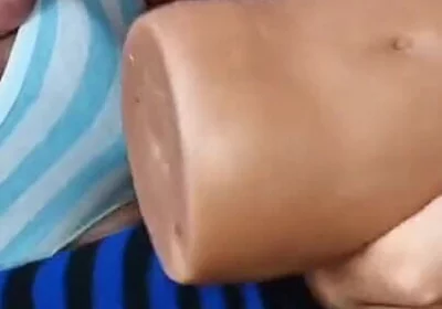 Femboy's Pussy Holes Filled with Cum From Two Huge Cocks