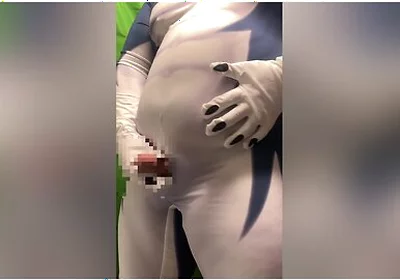 Japanese Chubby Masturbating In A Suit
