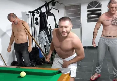 Me, Carmona, Opaido Carmona and Viking De Taubaté Started a Game of Pool Naked
