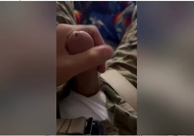 Horny Solider In Tighty Whities And Orange Jockeys Jerks Off While Wearing His Ocp Uniform