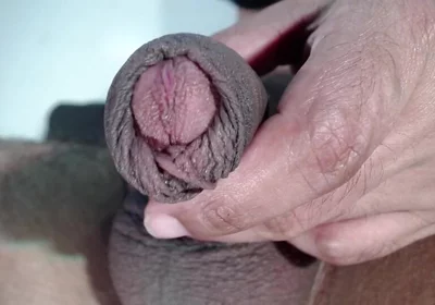 Big Black Wet Foreskin
