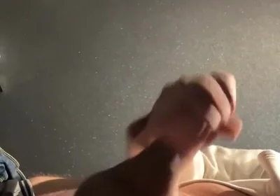 Was so Horny at Work - Had to Go to the Bathroom and Jerk My Cock a Bit