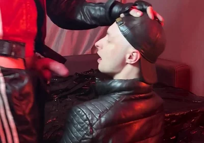 Scally Chav Guys Have Fun in Leather Sport Gear