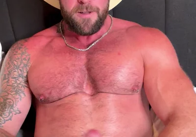 Cowboy Jerks off His Cock
