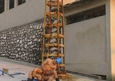 Young Muscular Stud Fucks His Hung Lover Backdoor Outside and Delivers a Huge Cum Blast
