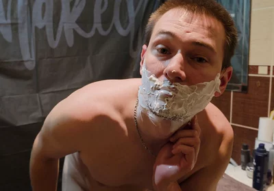 I Shave My Facial Hair and Armpits. Hot Amateur Guy Solo