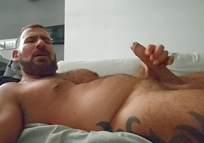 Stepdaddy Wanking on Couch