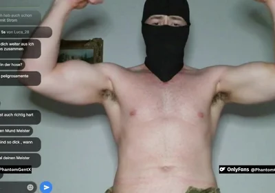 Soldier in Uniform Edgt Himself Live and Makes You Cum