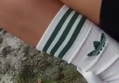 Caught Making a Porn Video, Jon Arteen Hides to Film the Masturbation and Cum Shot Scene on His Adidas Stan Smith Sneakers Outsi