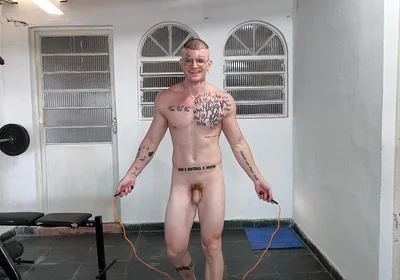 White Shaved Training Naked
