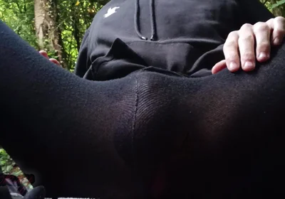 Hairy Wbc Sissy Outside - Edging Ends in a Huge Load