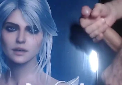 Cum Tribute for Ciri (game Character From Witcher 3)