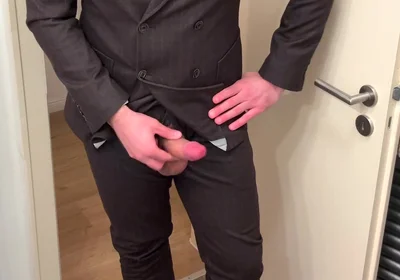 Businessman in Suit Jerks off on His Patent Leather Shoes